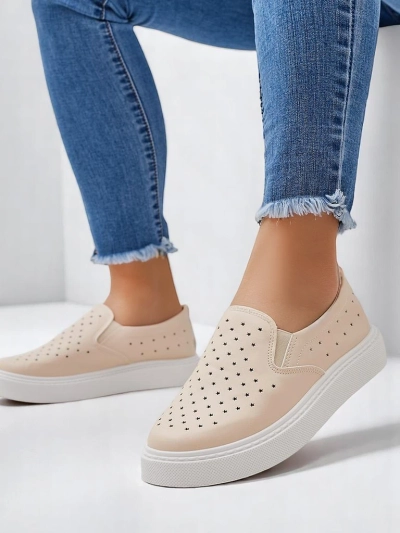 Королевская мода Женские перфорированные спортивные обувь на шнуровке Vaned