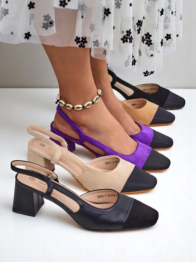 Royalfashion Женские туфли-лодочки на низком каблуке с декоративным носком Eleganzo