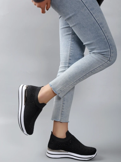 Royalfashion Naiste sportlikud slip-on jalanõud rhinestone'idega Ceromie