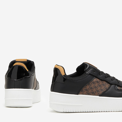 Mustad naiste spordijalatsid Glou trükiga - Jalatsid