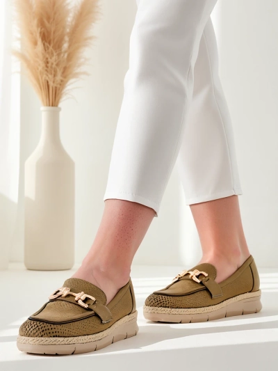 Royalfashion Women’s flats with a decorative accent on the toe