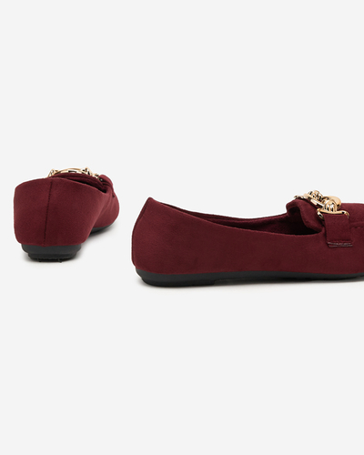 Eco-suede burgundy moccasins Brussi - Footwear