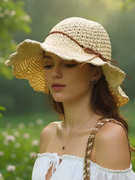 Royalfashion Women's Straw Hat Whisper Bow