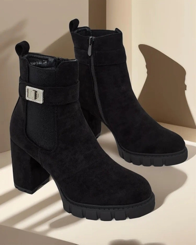 Royalfashion Women's block heel ankle boots Effo