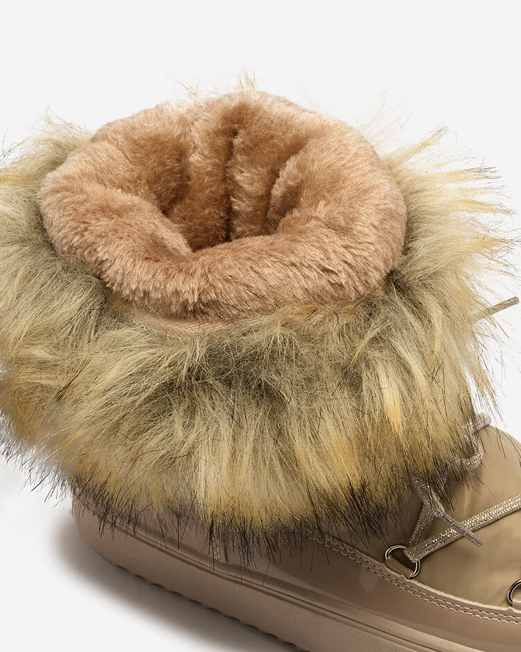 Royalfashion Светло-коричневые ботинки-слипы a'la snow boots for women Gomllo