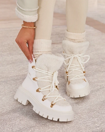 Royalfashion Lozin lace-up women's snow boots