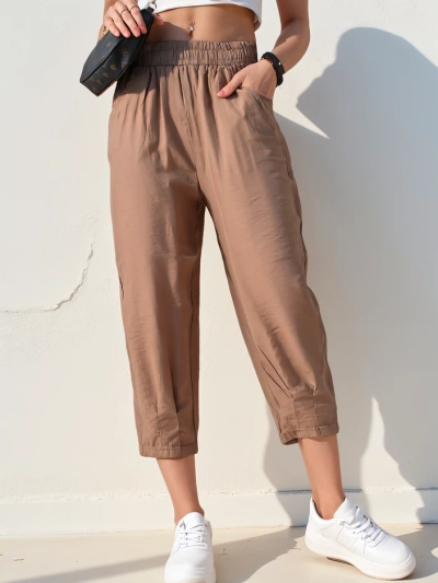 Royalfashion Straight Women's Fabric Trousers 7/8