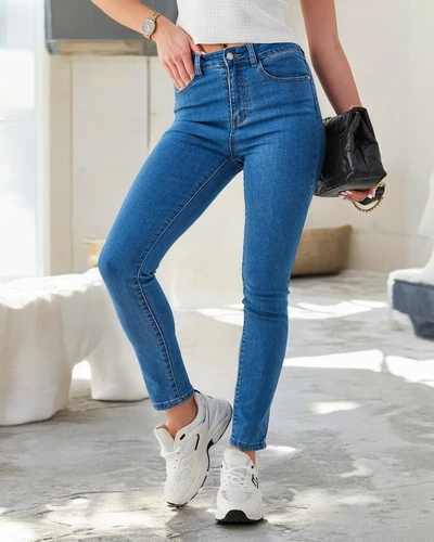 Royalfashion Женские хлопковые узкие джинсы