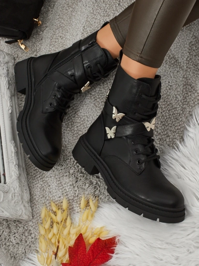 Women's Motill Worker Boots with Embellishments