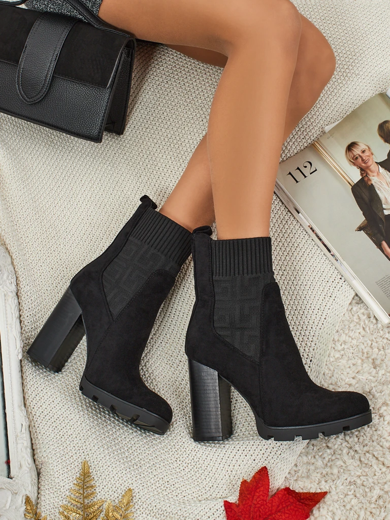 Women's Vansoria Eco-Suede Ankle Boots with Block Heel