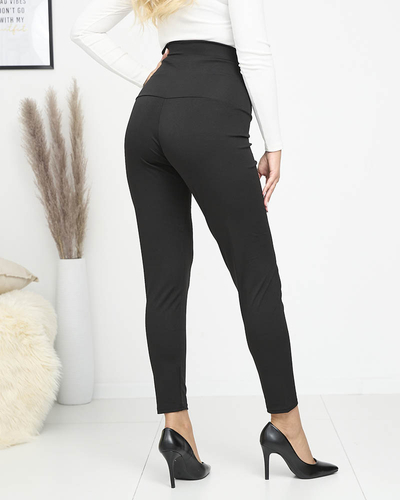 Black women's modeling leggings PLUS SIZE- Clothing
