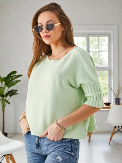 Royalfashion Women's viscose sweater with short sleeves