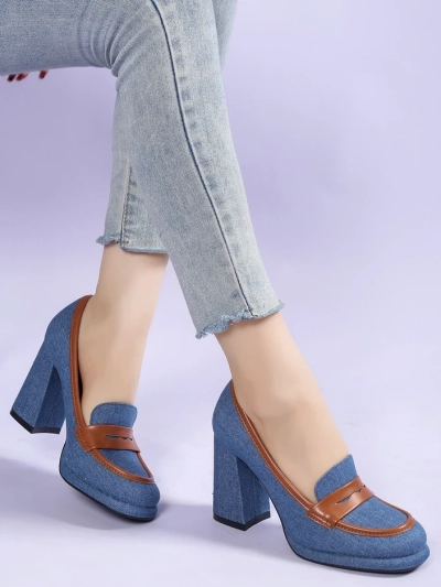 Royalfashion Naiste denimmokassiini plokkninal Jozenas