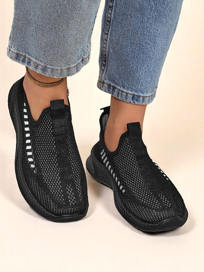 Royalfashion Women's Slip-On Fabric Sports Shoes Sport Slip-On