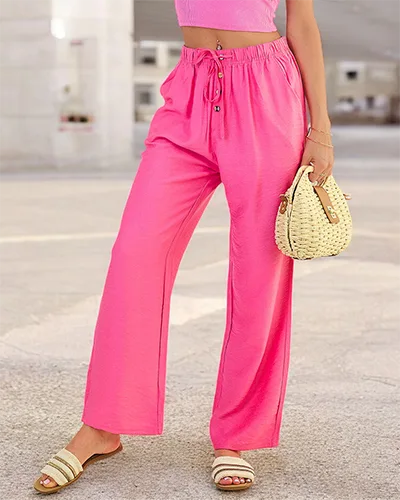 Royalfashion Women's wide fabric pants