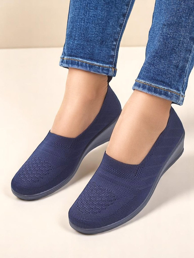 Royalfashion Women's loafers on a low wedge Epoles