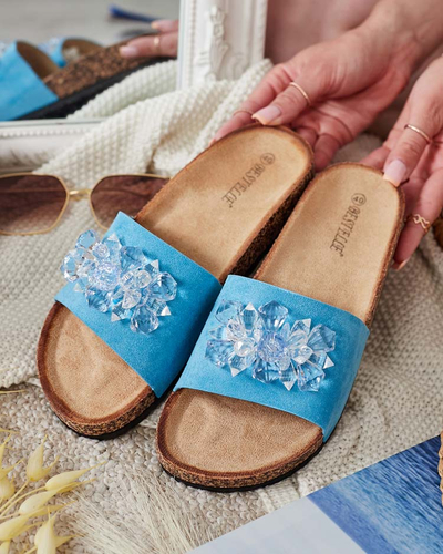 Royalfashion Женские шлепанцы Villo со стразами