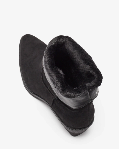 Royalfashion Black women's insulated cowboy boots Bronco