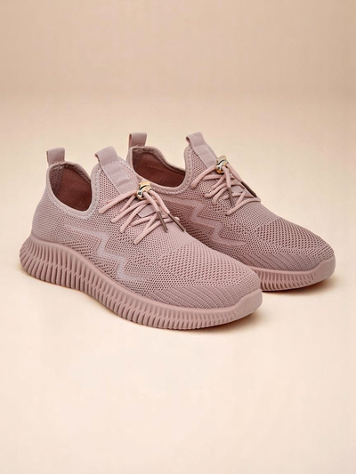 Aurelia Rosa – Royalfashion women's sports shoes made of fabric, pink, flat heel