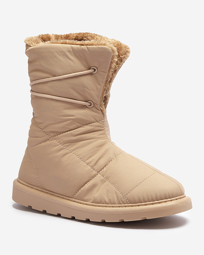 Light brown women's shoes a'la snow boots Amirfu- Footwear