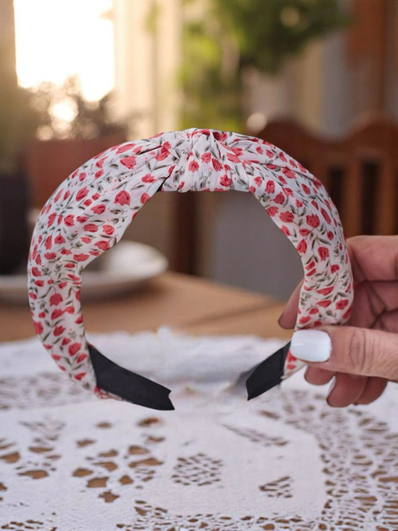 Royalfashion Hairband with Bow in Floral Pattern Lilia