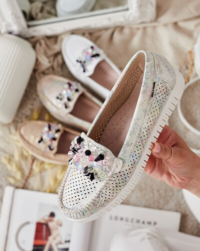 Royalfashion Naiste helmestest aetud mokasiinid Nasfali