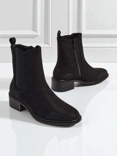 Naiste öko-замшnahast tsirkoonidega kaunistatud saapad TangleMist