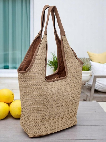 Royalfashion Large Straw Women's Bag Casa Sol
