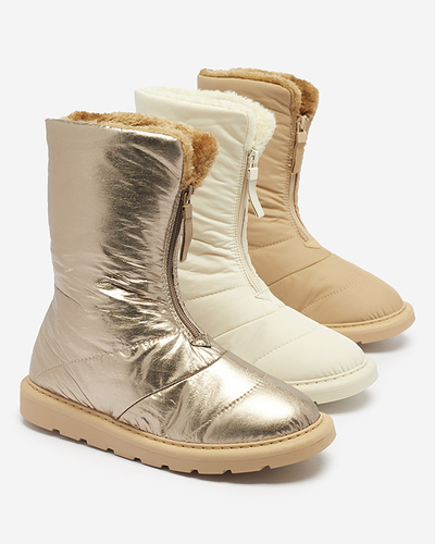 Beige women's shoes a'la snow boots Tirigga- Footwear