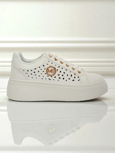 Aurelia Bianca – White Platform Sneakers Royalfashion Ecru