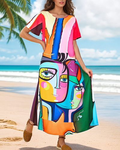 Royalfashion Naiste mustriline printkleit