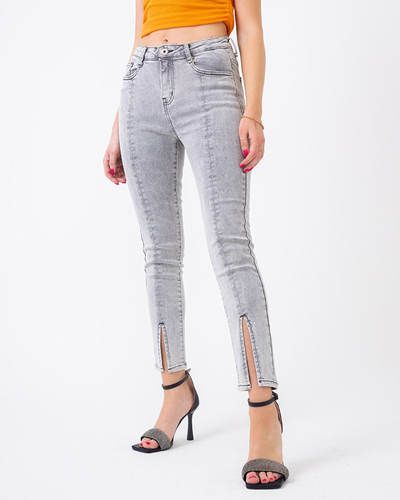 Gray women's skinny jeans - Clothing