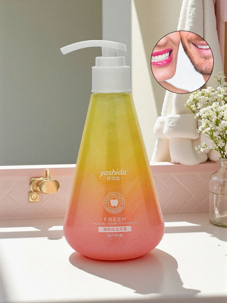 Yashida Отбеливающая зубная паста Персик-Мята