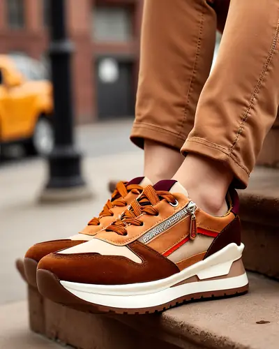 Royalfashion Women's sports shoes with a hidden wedge Bessase