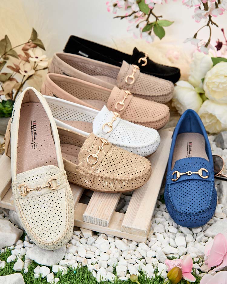 Royalfashion Женские ажурные мокасины Mill