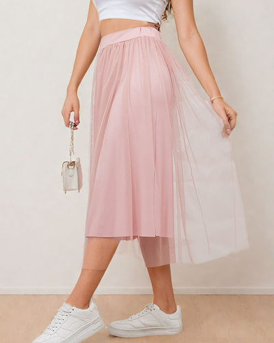 Royalfashion Женская двухслойная юбка-миди