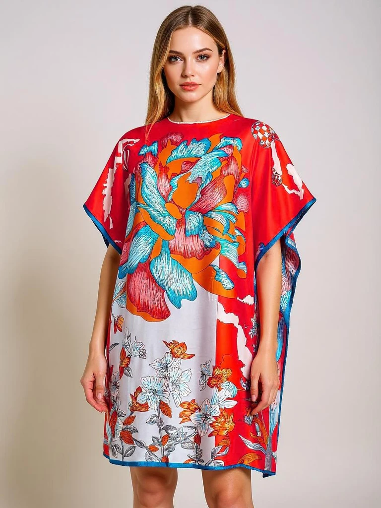 Royalfashion Calista knee-length pareo dress - multicolored elegance