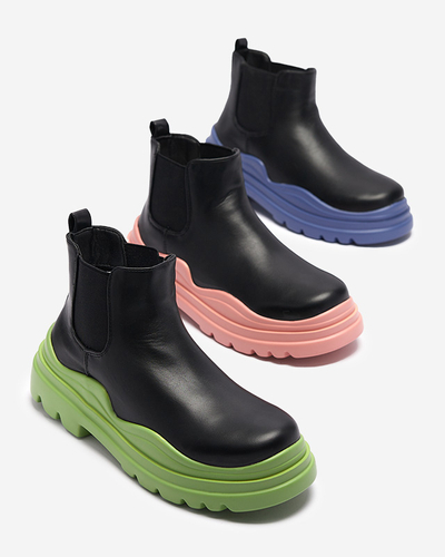 Naiste mustad libisevad saapad lillal Beja tallal - Jalatsid