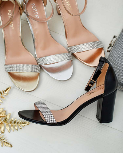 Royalfashion Naiste sandaalid tsirkoonidega Cemilces