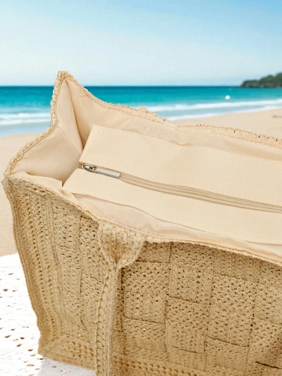 Royalfashion Large straw women's handbag Ariadne Raffia