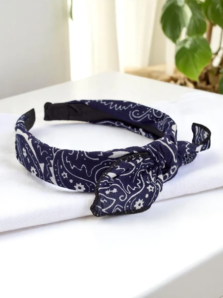 Royalfashion Patterned hairband with bow Mila