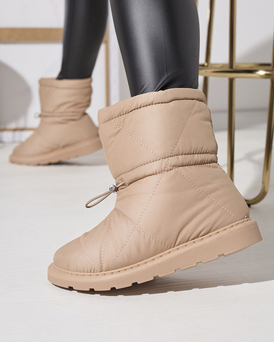 Light brown women's insulated boots a'la snow boots Kaliolen - Footwear