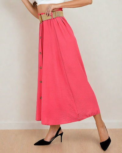 Royalfashion Women's midi skirt with belt