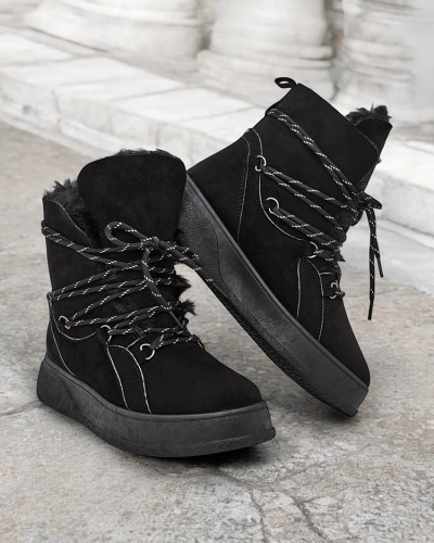 Royalfashion Women's lace-up snow boots Mommer