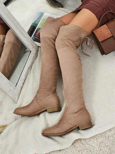 Женские ботфорты из эко-замши Denvoria