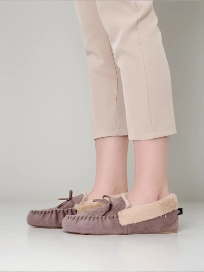 Royalfashion Women's moccasins with fur Ahtikes