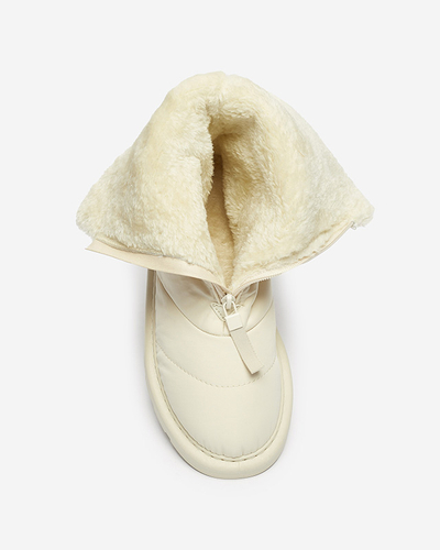 Beige women's shoes a'la snow boots Tirigga- Footwear