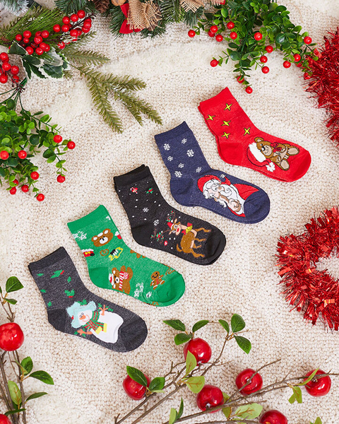 Royalfashion Set of children's Christmas socks 5/pack