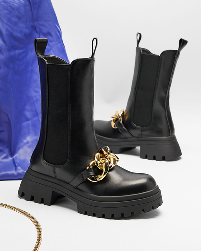 Musta värvi naiste ketiga saapad Evves- Jalatsid