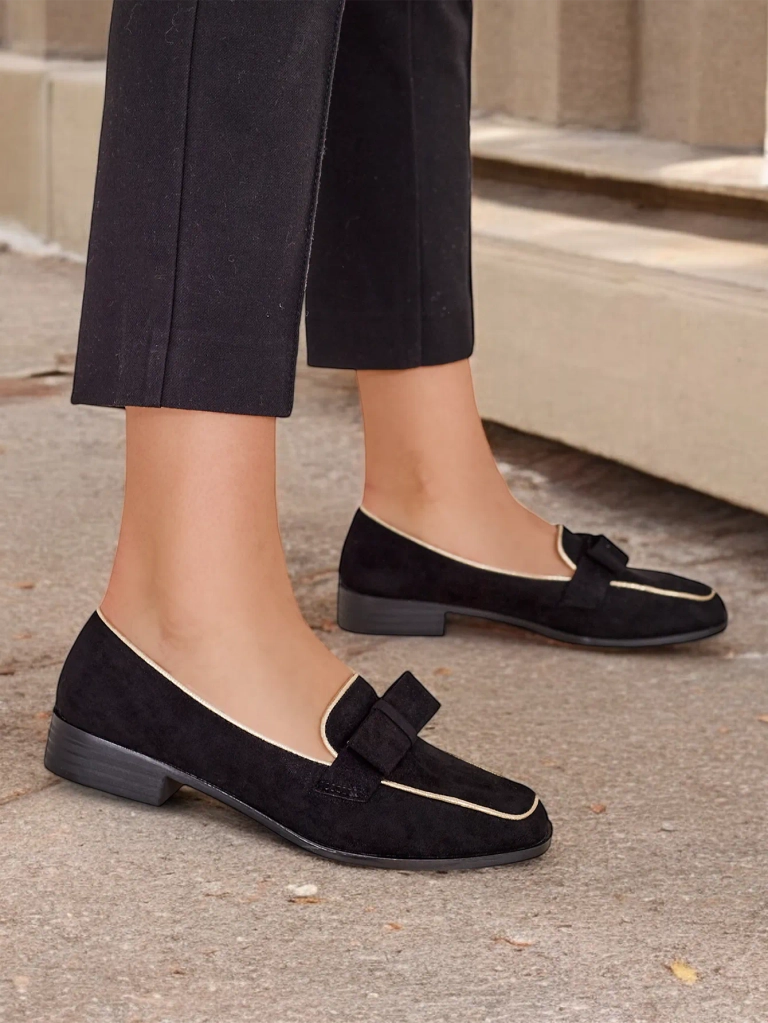 Royalfashion Femmes loafers avec un noeud Refenni